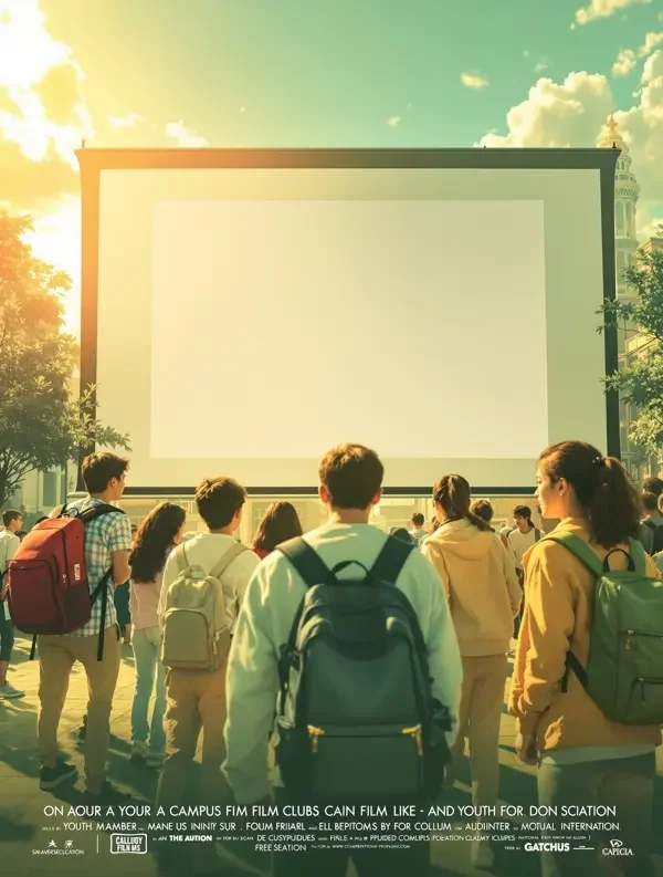 青春放映室剧集海报，校园放映室里的学生们
