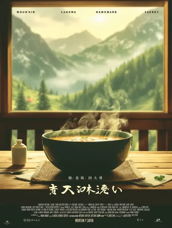 山野食堂电影海报，山间食堂里的热汤