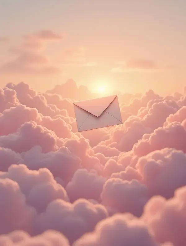 云端的信电影海报，云端漂浮的信
